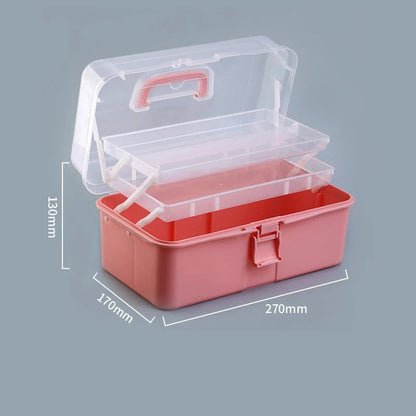 Three-tier Art Toolbox Carry Case – Organizes brushes, paints, palettes, and other art supplies with categorized storage.    Home Decor Supply | Online Retail | ShoreShopper.com