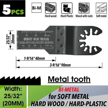 Oscillating Saw Blades Kit，Multitool Blades - Compatible with Milwaukee Dewalt  Worx Skil AEG Ryobi - ShoreCo.Shop
