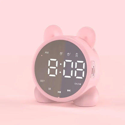 Bluetooth Mirror Table Clock Kids Alarm Clock Cute Cat Digital Alarm Clock For Kids Bedside Clock Children'S Sleep Led Clocks    Home Decor Supply | Online Retail | ShoreShopper.com