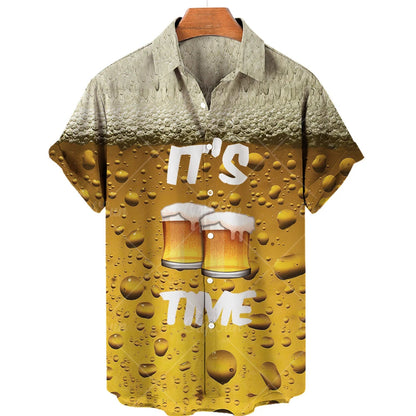 Men's Shirts Beer Shirts For Men Fashion Hawaiian Shirt Casual Vocation Beach Blouses Holiday Blouse Mens Clothing Camisa Summer    Home Decor Supply | Online Retail | ShoreShopper.com
