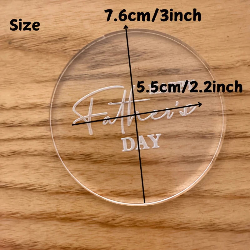 Happy Mother's Day / Father's Day Acrylic Cookie Embosser Stamp - Fondant Cake Decorating Tool for Baking DIY Gifts    Your Coastal Marketplace | Shoreshopper.com