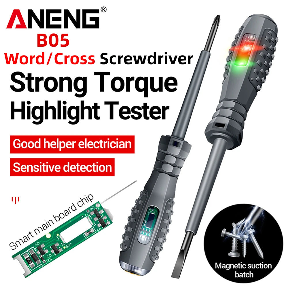 ANENG B05 Word/cross Screwdrivers Neon Bulb Indicator Meter Electric Pen Insulated Electrician Highlight Pocket Tester Pen Tools    Home Decor Supply | Online Retail | ShoreShopper.com