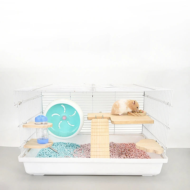 Hamster Habitat Décor Wooden Double-Layer Platform with Ladder Durable Pet Toy Accessory for Gerbil Guinea Pig and Small Animals    Home Decor Supply | Online Retail | ShoreShopper.com