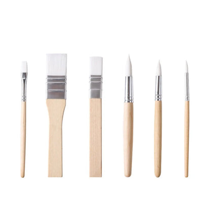 Art Paint 3/6pcs Painting Brush Set Different Shape Professional Watercolor Gouache Oil Brush Set Wooden Handle Flat Tip Head    Home Decor Supply | Online Retail | ShoreShopper.com
