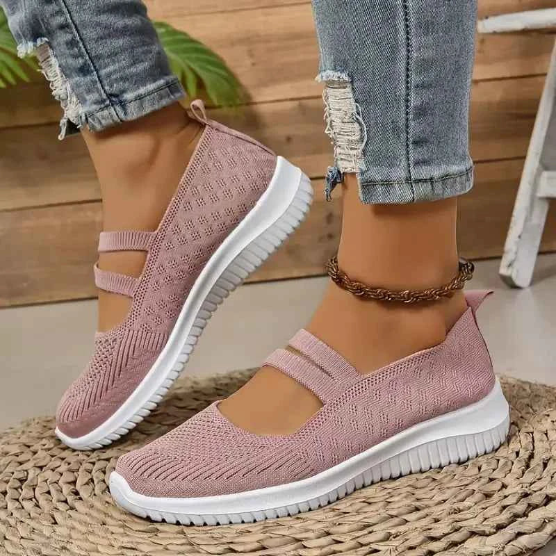Women's shoes, breathable flying woven shoes, women's outdoor casual shoes, flat anti-slip shoes, free shipping shoes