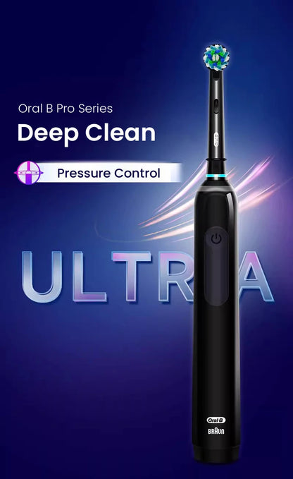 Oral B Pro 4 Ultra Electric Toothbrush 3D Rotation Rechargeable Teeth Brush Pressure Sensor 4 Brushing Modes 2 Min Timer - ShoreCo.Shop