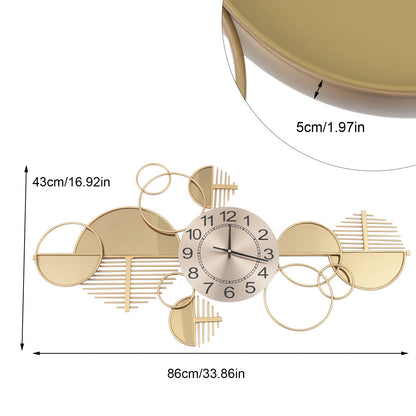 Gold Metal Creative Minimalist Style Decorative Clock    Home Decor Supply | Online Retail | ShoreShopper.com