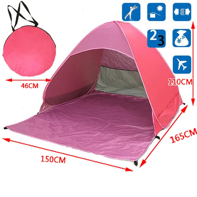 Hot Sale Quick Automatic Beach Tent Outdoor Beach Shade Sun Shelter Tent UPF50+ Portable Beach Canopy For Camping Fishing    Your Coastal Marketplace | Shoreshopper.com