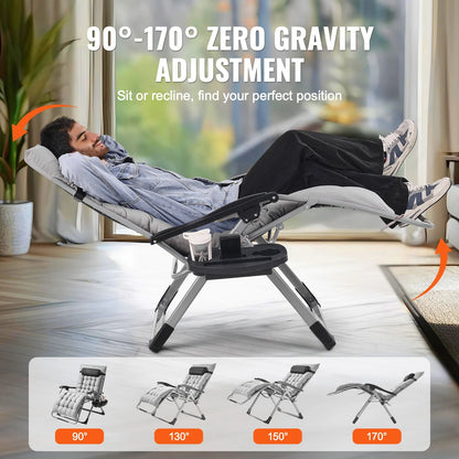 SucceBuy Zero Gravity Chair Zero Gravity Recliner Lounge Chair Adjustable Anti Gravity Chair with Cushion Footrest and Cupholder    Home Decor Supply | Online Retail | ShoreShopper.com