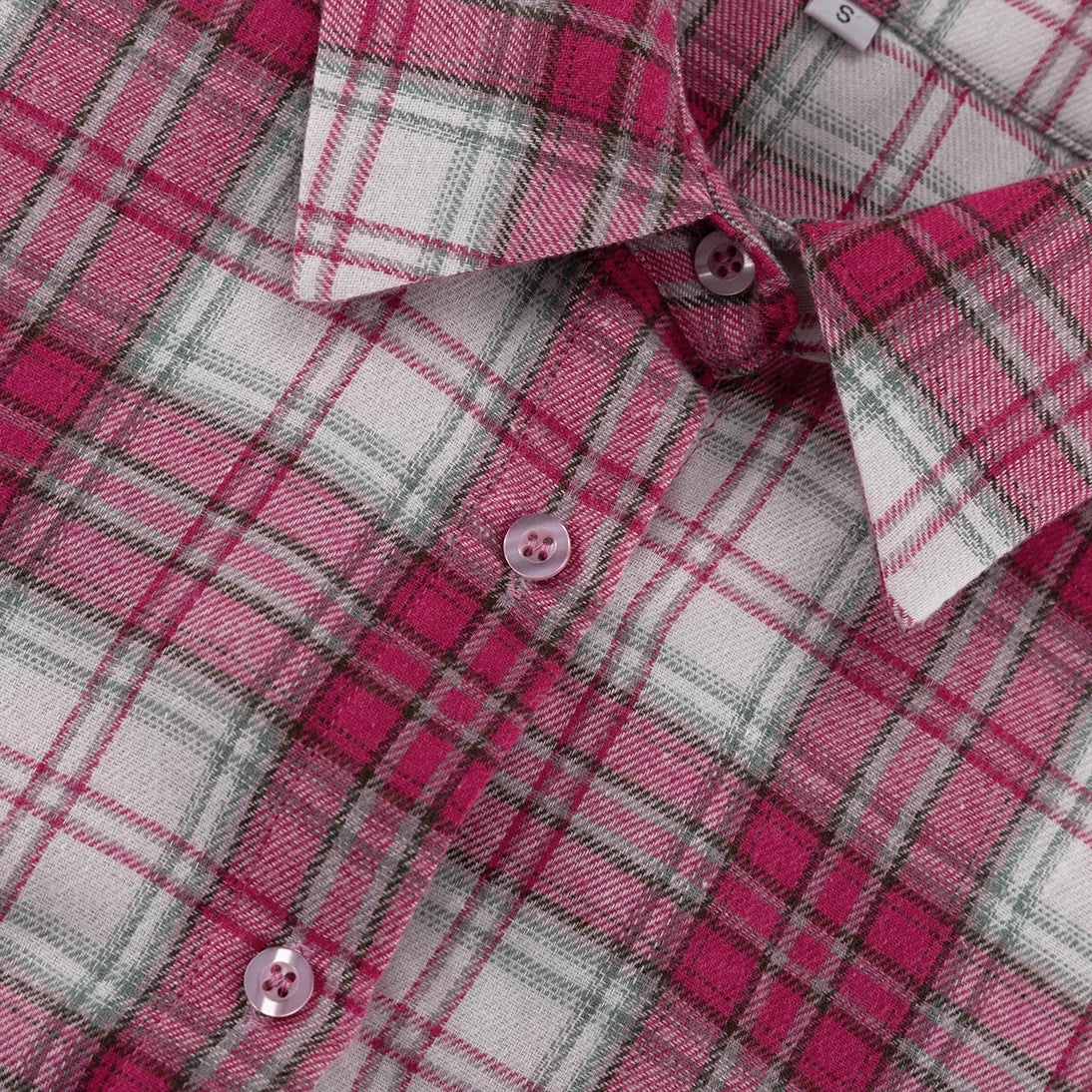 Pink Plaid Shirt for Women in Europe and America New Versatile Loose Shirt for Women Removable Long-sleeved Lapel Top    Home Decor Supply | Online Retail | ShoreShopper.com