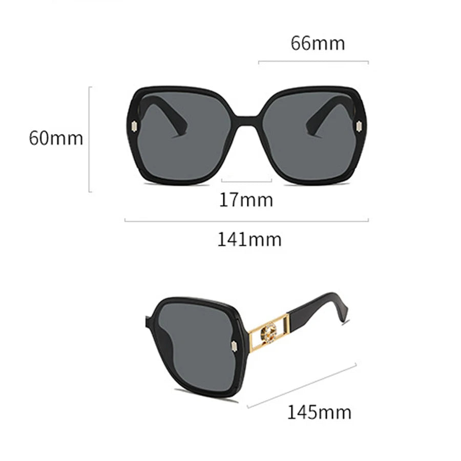 Fashion Square Frame Sunglasses Anti-UV Travel Accessories Popular Sunglasses Beach Eye Protection Shades Glasses Summer Decor    Your Coastal Marketplace | Shoreshopper.com