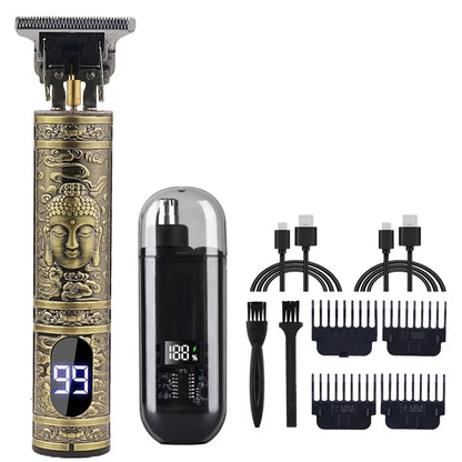 Adjustable Hair Trimmer T9 Vintage Hair Clipper Electric Beard Trimmer Hair Length Adjustable Haircut Machine Kit Boyfriend Gift - ShoreCo.Shop