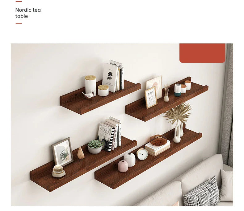 Wooden Floating Shelf Wall Mounted U-shaped Shelf Display Stand For Living Room Bathroom Kitchen Organizer Storage Rack    Home Decor Supply | Online Retail | ShoreShopper.com