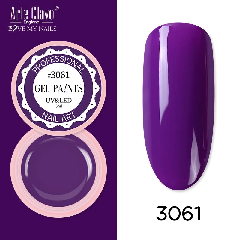 Arte Clavo Painting Gel 72 Colors 5ml Professional Nail Paint Color Gel Polish For Nail Art UV Gel Lacquer Gel Top Coat Manicure    Home Decor Supply | Online Retail | ShoreShopper.com