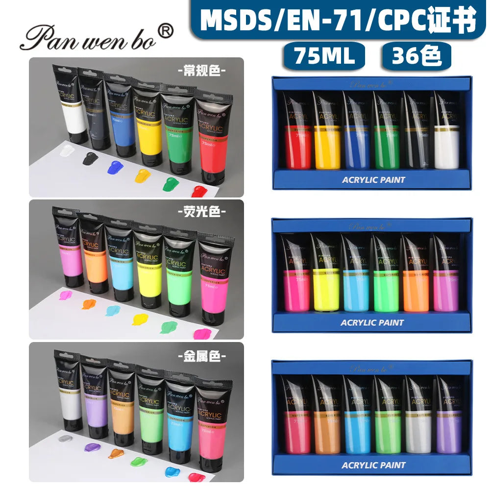 Acrylic Paint Set 6/12 Colors 25ml,Water-Proof Portable Art Rich Pigments for DlY Craft,Drawing,Painting,Canvas, Rock    Home Decor Supply | Online Retail | ShoreShopper.com