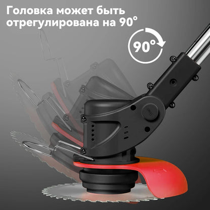 Electric Lawn Mower Cordless Grass Cutter with 2 Batteries Handheld Lawnmower Adjustable Length Grass Trimmer    Home Decor Supply | Online Retail | ShoreShopper.com
