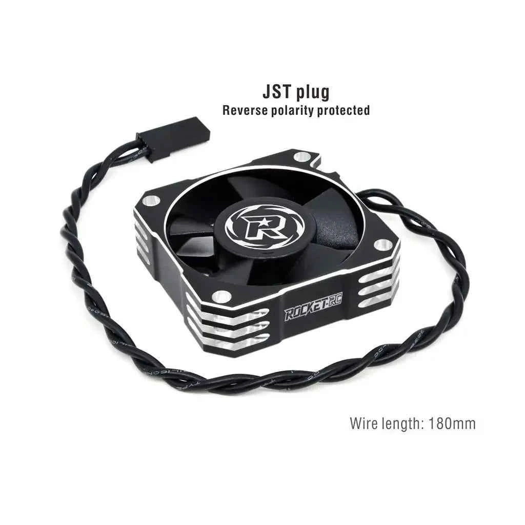 ROCKET-RC 25/30/35/40/50mm V2 Metal Cooling Fan 32000/28000/21000/16000/10000RPM for 1/8 1/10 1/12 RC Car 540/550/3650 Motor ESC