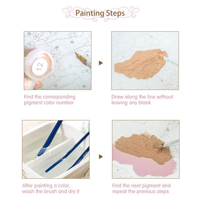 GATYZTORY Paint By Number For Kids Painting Animal And Flower 20x20cm Decorative Paintings Kill Time Easy Hand Painting    Home Decor Supply | Online Retail | ShoreShopper.com