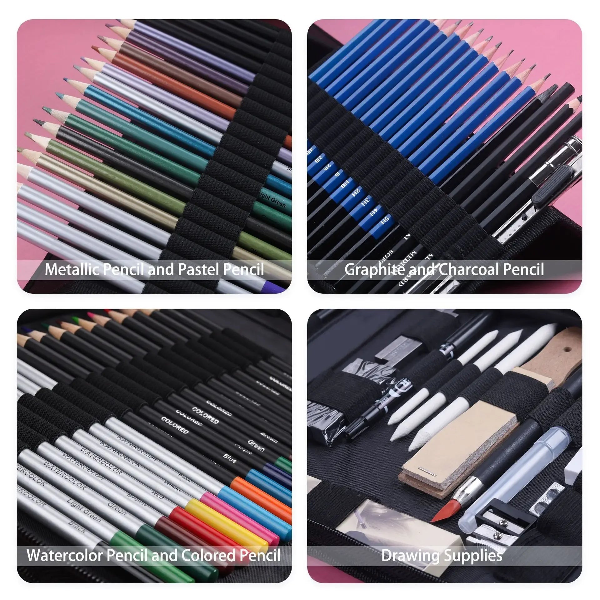 Art Painting Set 83pcs Art Sketching Set Color Lead Pencil High Quality Set Art Professional School Drawing Supplies    Home Decor Supply | Online Retail | ShoreShopper.com