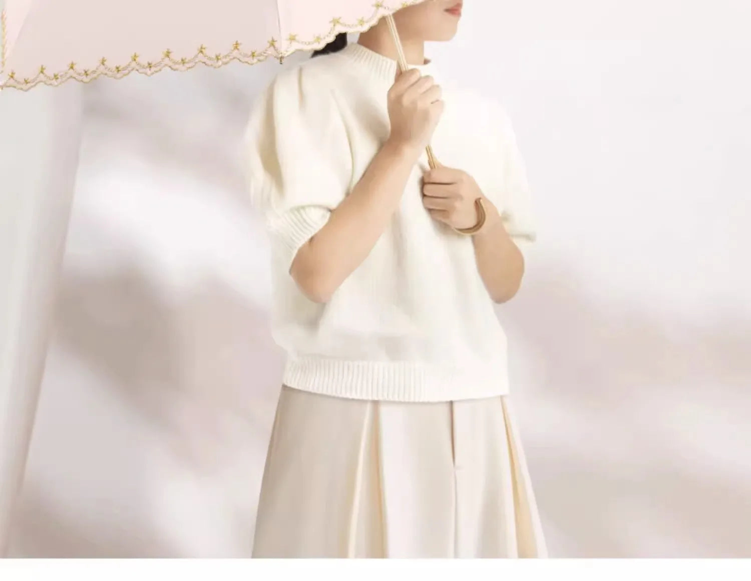 1pc Embroidered Sun Umbrella for Women Sun Protection and UV Protection All-weather Curved Hook Umbrella Folding Umbrella    Your Coastal Marketplace | Shoreshopper.com