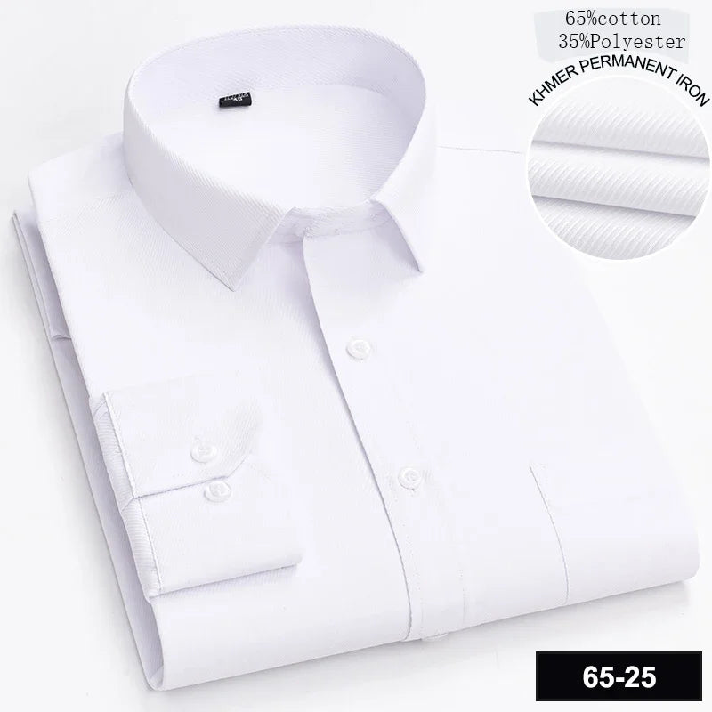 New in shirt long-sleeve shirts for men slim fit formal plian shirt single pocket office clothes soft plaid cotton designer tops    Home Decor Supply | Online Retail | ShoreShopper.com