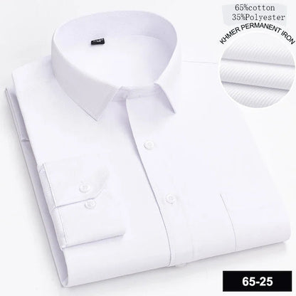New in shirt long-sleeve shirts for men slim fit formal plian shirt single pocket office clothes soft plaid cotton designer tops    Home Decor Supply | Online Retail | ShoreShopper.com
