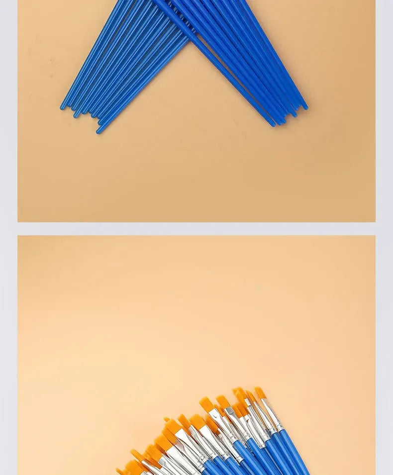 10/20/50Pcs Painting Brushes Set Art Round / Flat Brushs Nylon Hair Paint Brushes Pen for Oil Acrylic Watercolor Art Supplies    Home Decor Supply | Online Retail | ShoreShopper.com