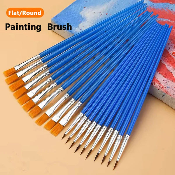 10/20/50Pcs Painting Brushes Set Art Round / Flat Brushs Nylon Hair Paint Brushes Pen for Oil Acrylic Watercolor Art Supplies    Home Decor Supply | Online Retail | ShoreShopper.com