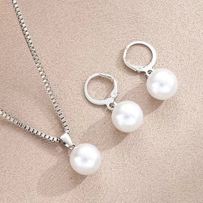2 Pieces Of Round Pearl Jewelry Set, Earrings, Pendants, Necklaces, Ladies' Exquisite And Fashionable Wedding Jewelry Set,Gifts    Home Decor Supply | Online Retail | ShoreShopper.com