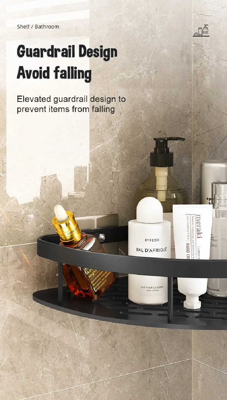 Bathroom Shelves Wall Mounted Non perforated Bathroom Shelf Shower  Storage Shelf  Kitchen Organizer  Bathroom Corner Shelf    Home Decor Supply | Online Retail | ShoreShopper.com