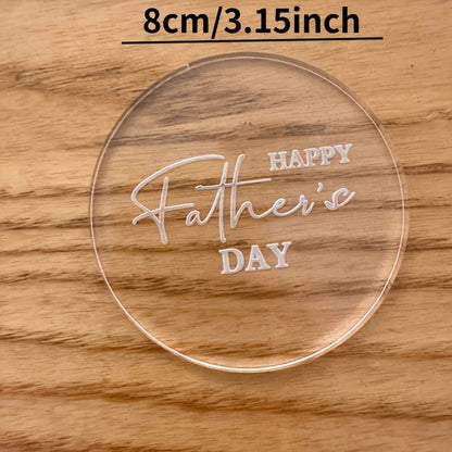 Happy Mother's Day / Father's Day Acrylic Cookie Embosser Stamp - Fondant Cake Decorating Tool for Baking DIY Gifts    Your Coastal Marketplace | Shoreshopper.com