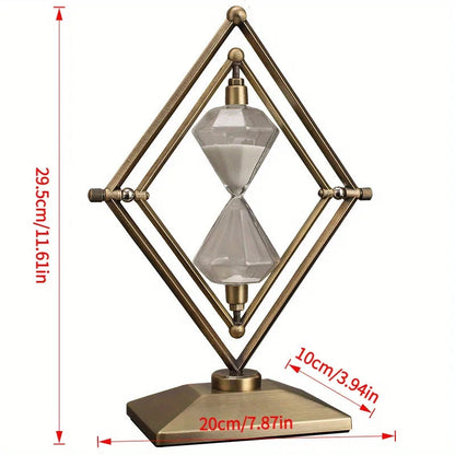 [Luxury Hourglass Timer] 30 Minutes Luxury Modern Geometric Hourglass Timer Ornament | Office Desk Decoration Display    Home Decor Supply | Online Retail | ShoreShopper.com
