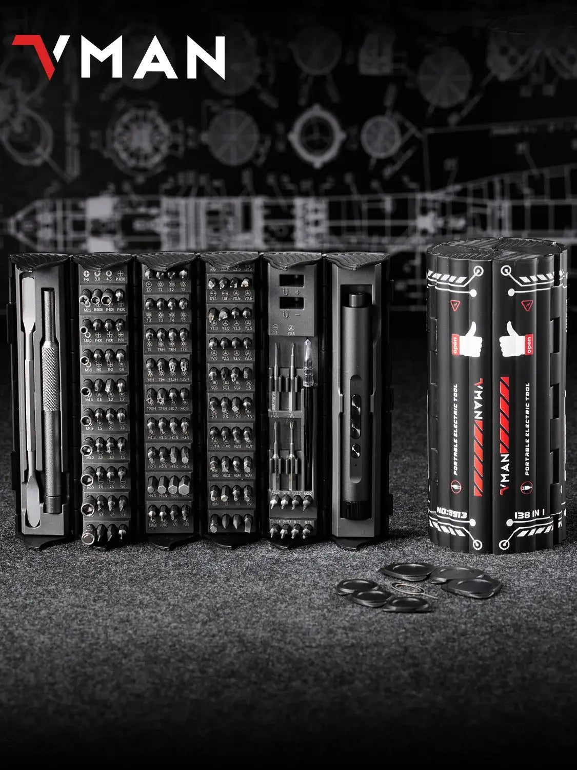 138 In 1 Electric Professional Screwdriver Set Cordless Multifunctional iPhone & Glasses Repair Tool Magnetic Bit Household Kit    Home Decor Supply | Online Retail | ShoreShopper.com