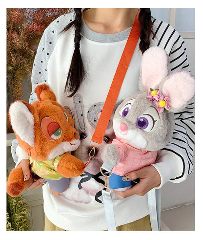 New Zootopia Doll Crossbody Bag Cartoon Judy Hopps Shoulder Bag Holiday Gift Large Capacity Portable Storage Commuter Bag - ShoreCo.Shop