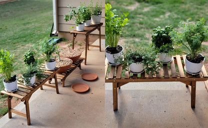3 Tier Wood Ladder Shelf Corner Plant Stand Indoor Outdoor Flower Pot Rack    Home Decor Supply | Online Retail | ShoreShopper.com