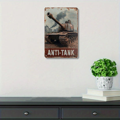 Vintage German Tiger Tank Aluminum Metal Sign - Rustic Wall Art for Home, Bar, Cafe, Garage - 8x12 Inch Gift for Military Fans    Home Decor Supply | Online Retail | ShoreShopper.com