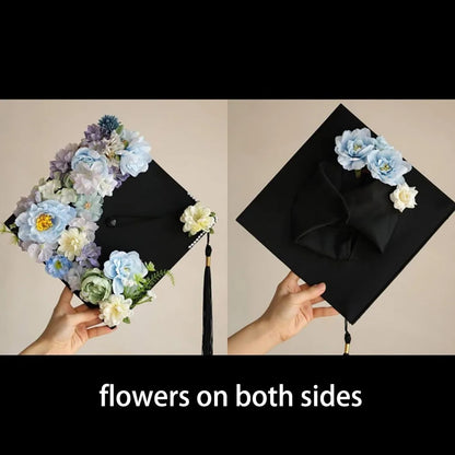 Headwear Doctor Flowers Graduation Cap Master Bachelor Trencher Cap Adjustable Fringe Mortar Board Graduation Party    Your Coastal Marketplace | Shoreshopper.com