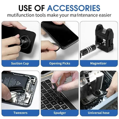 New 115 in 1 Professional Repair Tool Precision Screwdriver Set Magnetic Torx Hex Screw Driver Bits Kit for Xiaomi Mac PC iPhone    Home Decor Supply | Online Retail | ShoreShopper.com