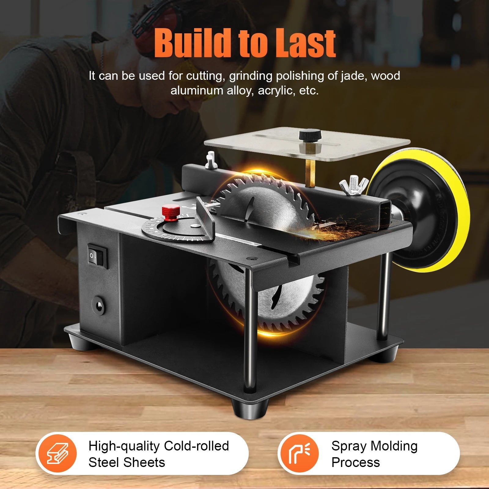200W Cutting Tool Machine  Mini Table Saw  Multi-Functional Cutting Bench    Home Decor Supply | Online Retail | ShoreShopper.com