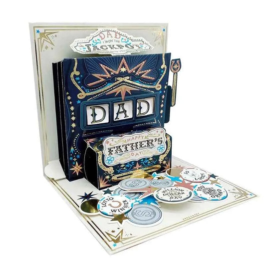 Handmade 3D Greeting Card for Father's Day - Stripe Design Thank You Dad Memorial Card Perfect Father's Day Gift