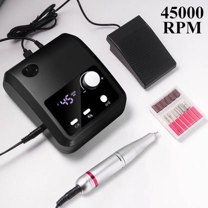 45000RPM Nail Drill Machine Professional Nail Lathe with Large LCD Screen Smart Electric Manicure Polisher Nail Art Tools    Home Decor Supply | Online Retail | ShoreShopper.com