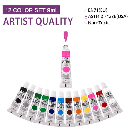 9mL, Oil Paint Set for Fabric Clothing, Nail Glass Drawing, Waterproof Art Supplies,12 Colors, Wholesale    Home Decor Supply | Online Retail | ShoreShopper.com