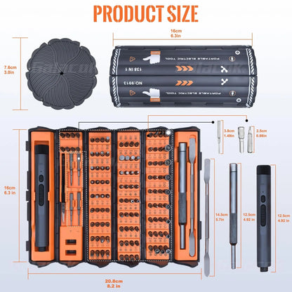 138 in 1 Electric Precision Screwdriver Set Mini Repair Tool Kit with 122 Magnetic Phillips Torx Bits for iPhone Watch Camera PC    Home Decor Supply | Online Retail | ShoreShopper.com