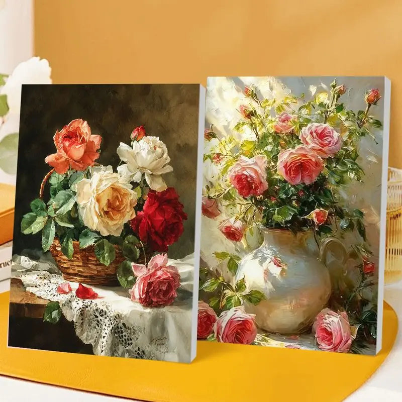 CHENISTORY Painting By Number Pink Flower Drawing On Canvas Hand Painted DIY Picture By Numbers Home Decoration    Home Decor Supply | Online Retail | ShoreShopper.com