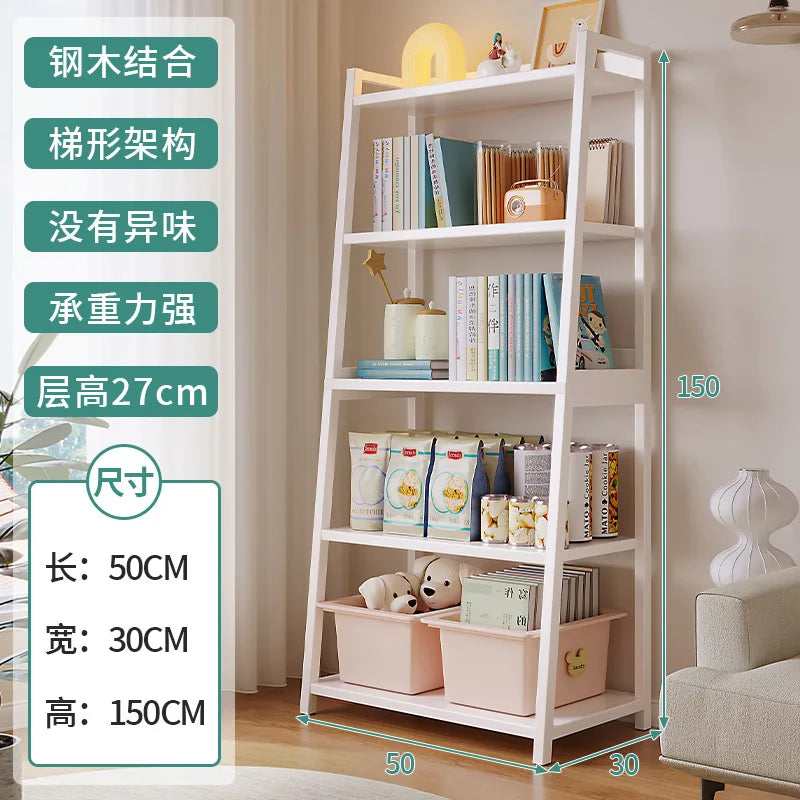 Household Multi-layer Wrought Iron Shelves Ins Wind Simple Floor Storage Display Cabinet Trapezoidal Shelf Bookshelf    Home Decor Supply | Online Retail | ShoreShopper.com