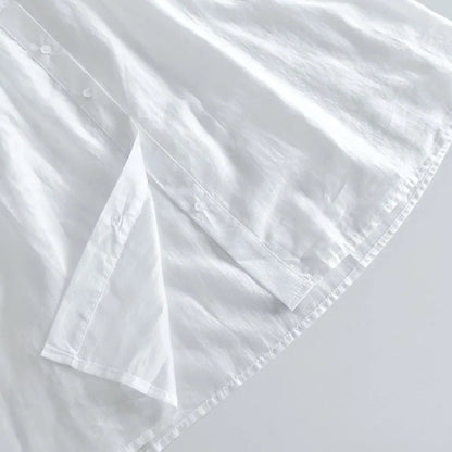 Women's Shirt Long Sleeve Turn-down Collar Sexy See-through Loose Button Women Shirts Beach Style Simple Solid Color Casual Tops    Your Coastal Marketplace | Shoreshopper.com
