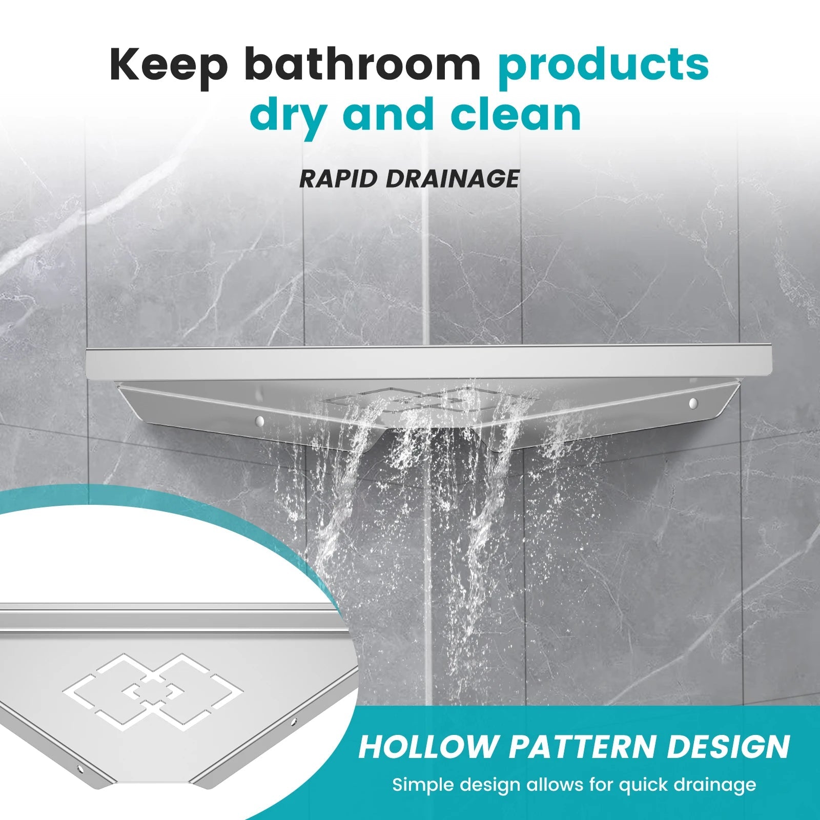 Stainless Steel Bathroom Shelf Shampoo Makeup Shower Storage Shelf Bathroom Wall Mount Corner Organizer Rack    Home Decor Supply | Online Retail | ShoreShopper.com