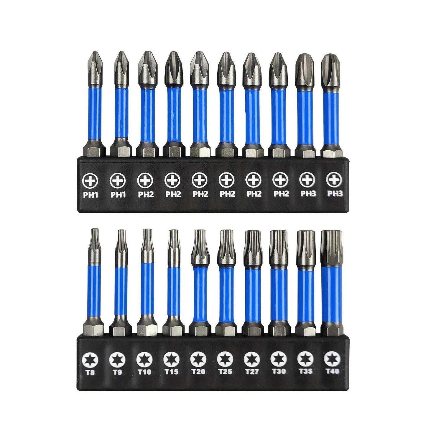 2" Impact Torx Bit PH2 Set 10pcs (TT6-TT40), 1/4" Hex-Shank S2 Steel Star Bit Set, CNC Machined Tips with Magnetism,    Home Decor Supply | Online Retail | ShoreShopper.com