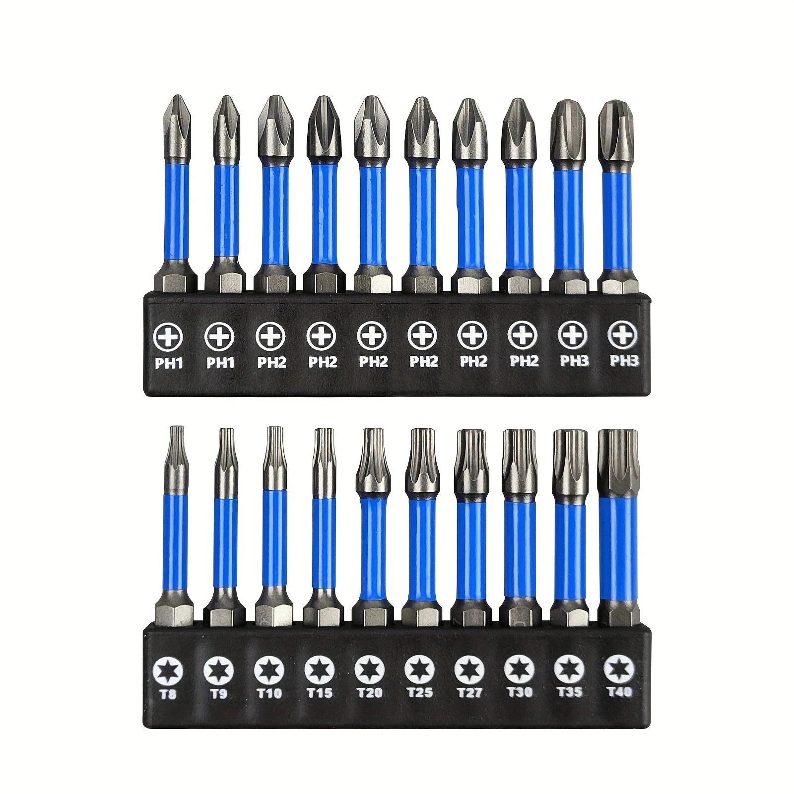 2" Impact Torx Bit PH2 Set 10pcs (TT6-TT40), 1/4" Hex-Shank S2 Steel Star Bit Set, CNC Machined Tips with Magnetism,    Home Decor Supply | Online Retail | ShoreShopper.com