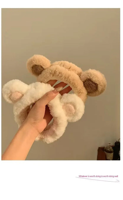 Headwear Plush Face Wash Headband Cute Plush Little Bear Ears Face Washing Headband Headwear Shampoo Headband    Your Coastal Marketplace | Shoreshopper.com